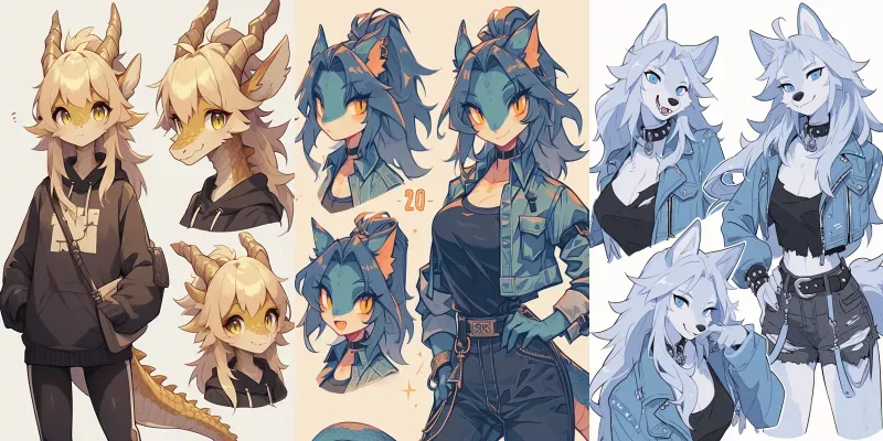 Adorable Kawaii Fursona Furry Adoptables generated by undefined