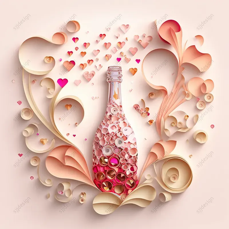 Heart Paper Cut Illustrations for Valentine's Day