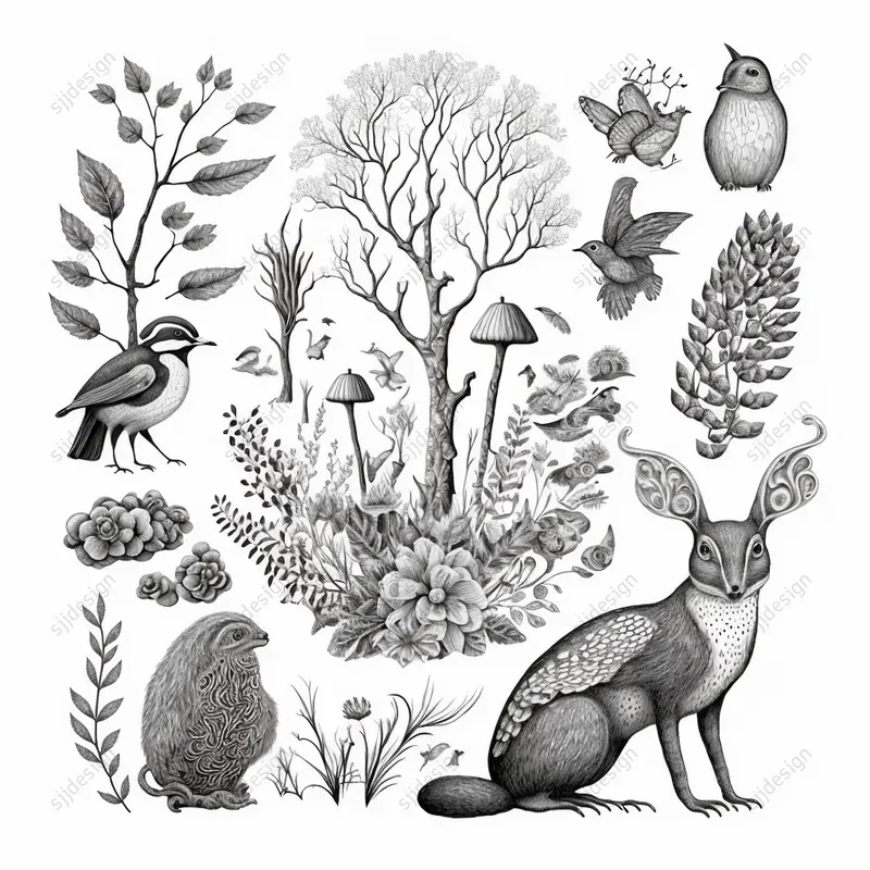 Any Subject Pencil Drawing Illustration Sets
