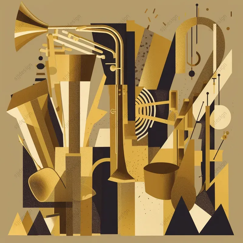 Retro Abstract Jazz Music Album Covers