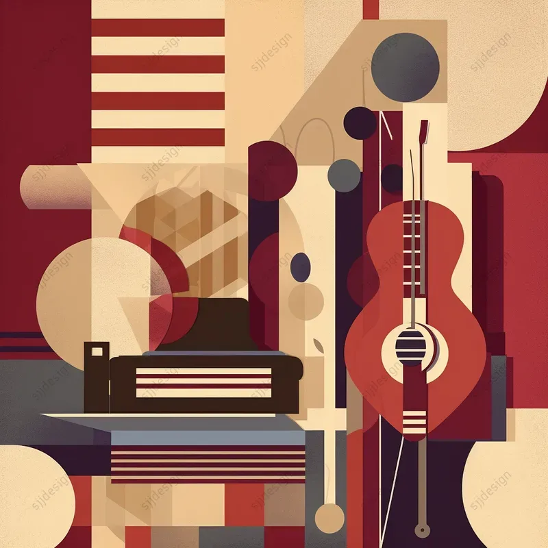 Retro Abstract Jazz Music Album Covers