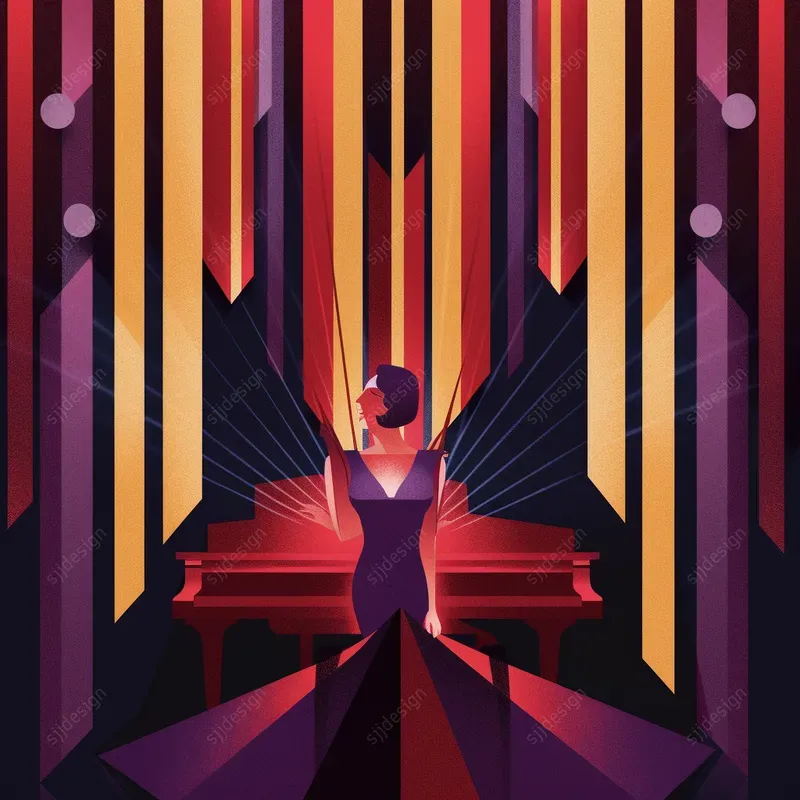 Retro Abstract Jazz Music Album Covers