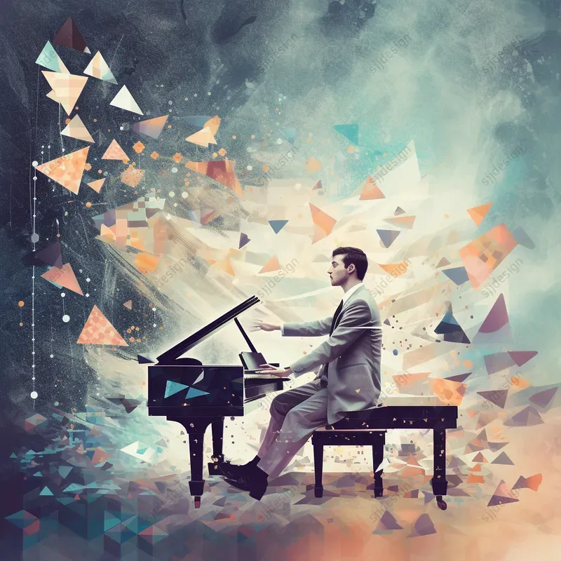Geometric Whimsy Dreamy Particles Art