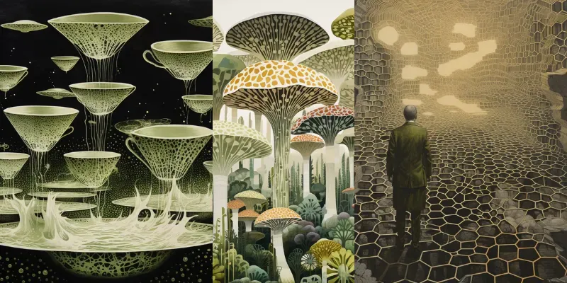 Automata Intrigues Surreal Etchings Midjourney Prompt | PromptBase