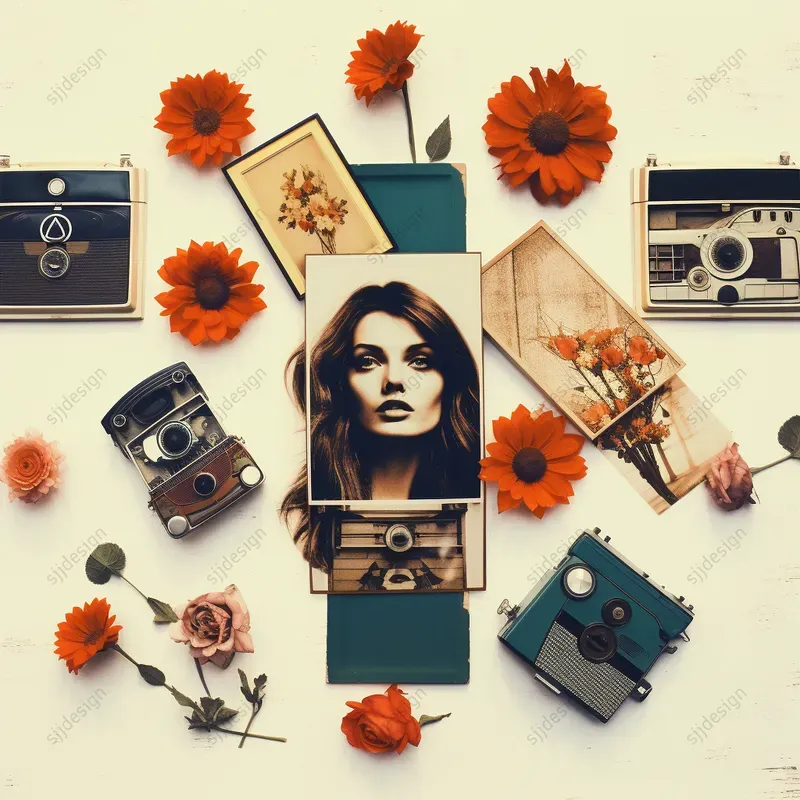 Whimsical Polaroids 70s Selfie Art