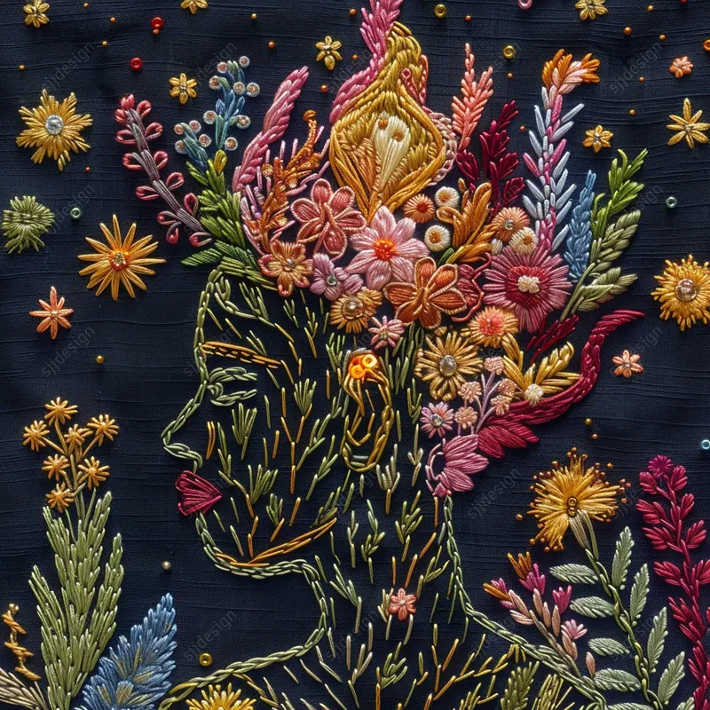 Cosmic Needlework Art