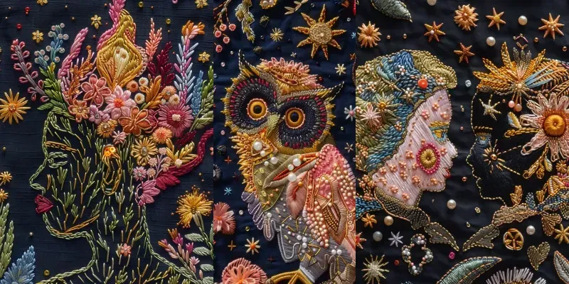 Cosmic Needlework Art generated by undefined