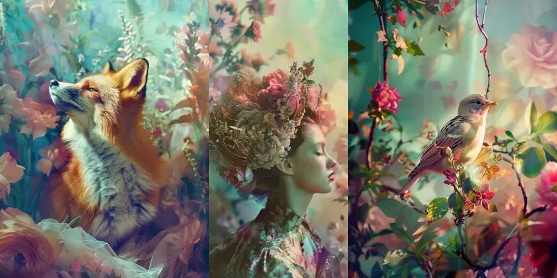 Luminescent Dreams Wonderland Photo Art generated by undefined