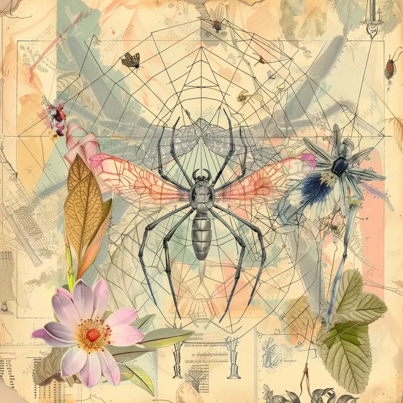 Floral Renaissance Grid Drawings