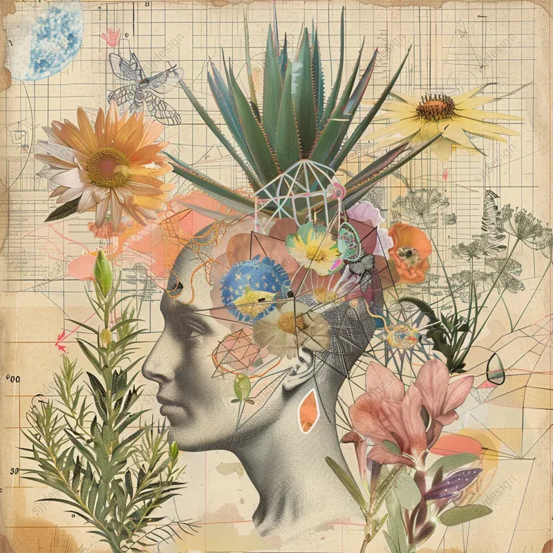 Floral Renaissance Grid Drawings