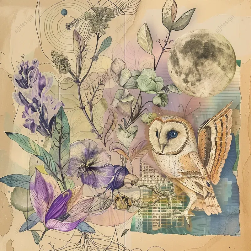 Floral Renaissance Grid Drawings