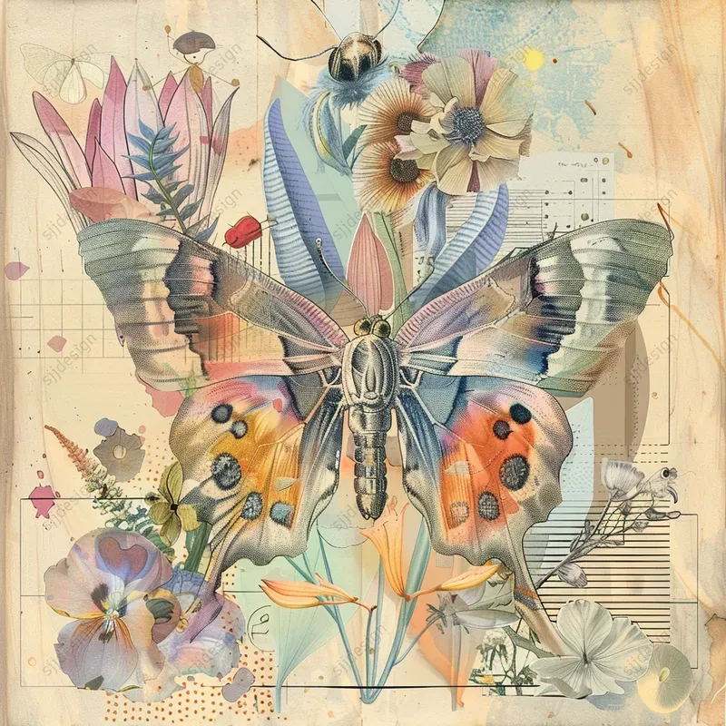 Floral Renaissance Grid Drawings