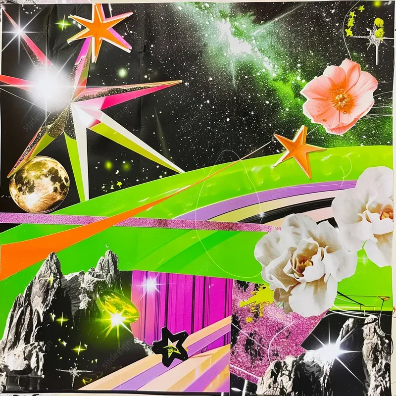 90s Retro Scrapbook Collages