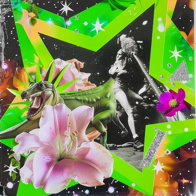 90s Retro Scrapbook Collages