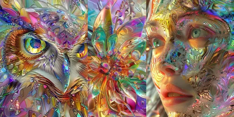 Kaleidoglass Opalesque Art generated by undefined