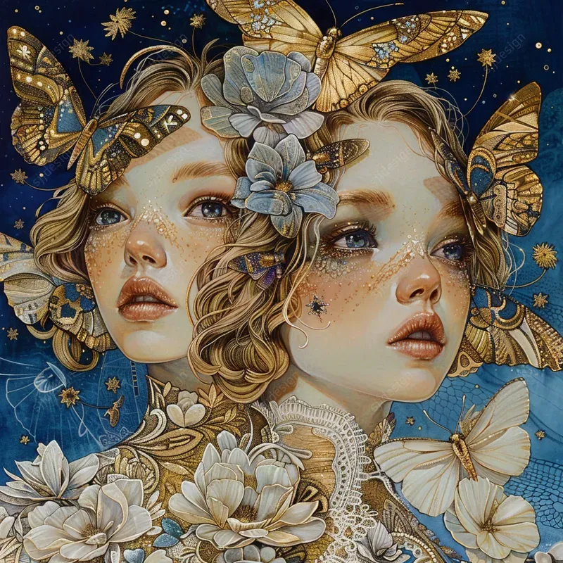 Serene Cosmos Elegance Art