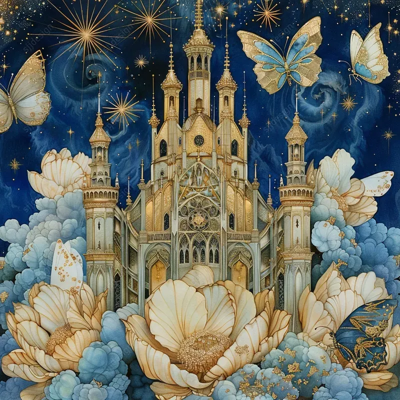 Serene Cosmos Elegance Art