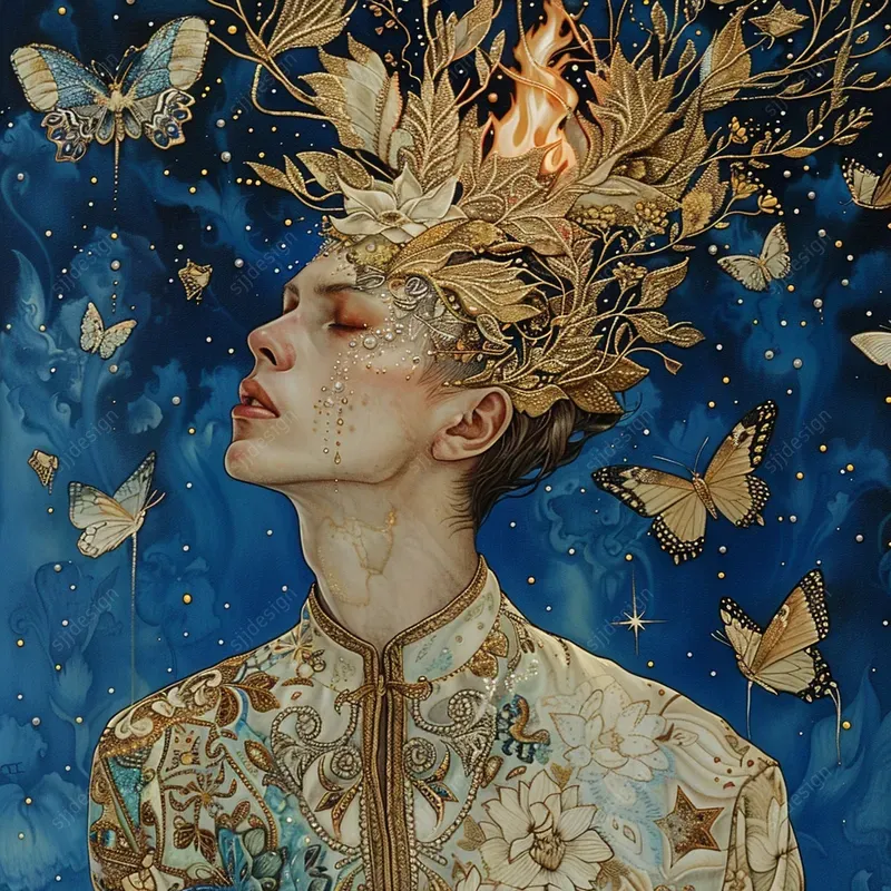 Serene Cosmos Elegance Art