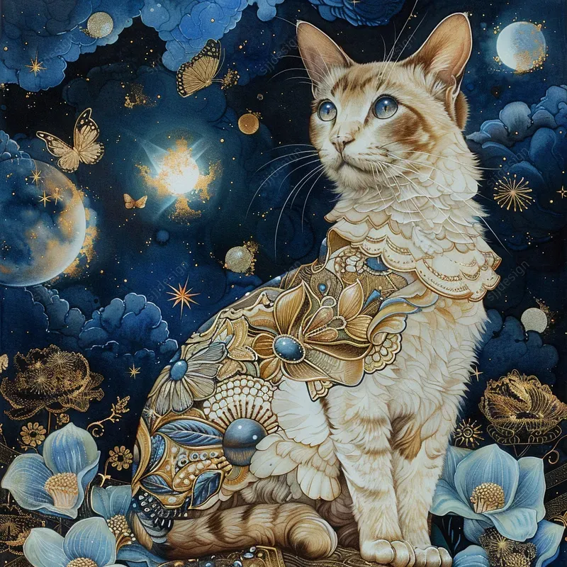 Serene Cosmos Elegance Art