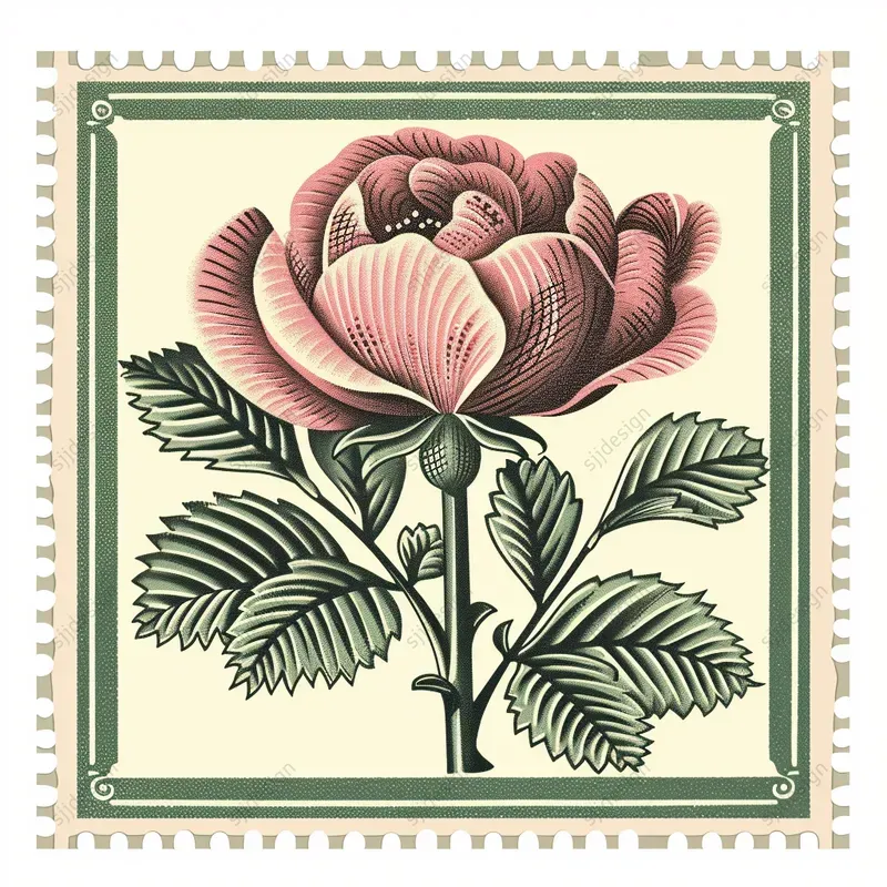 Vintage Postage Stamp Art