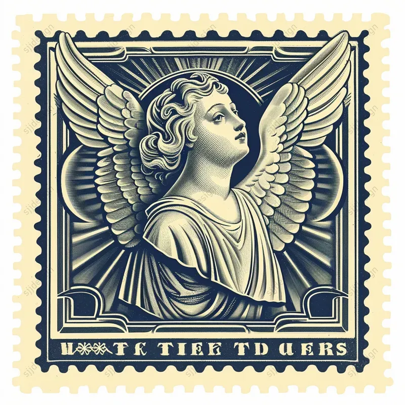 Vintage Postage Stamp Art