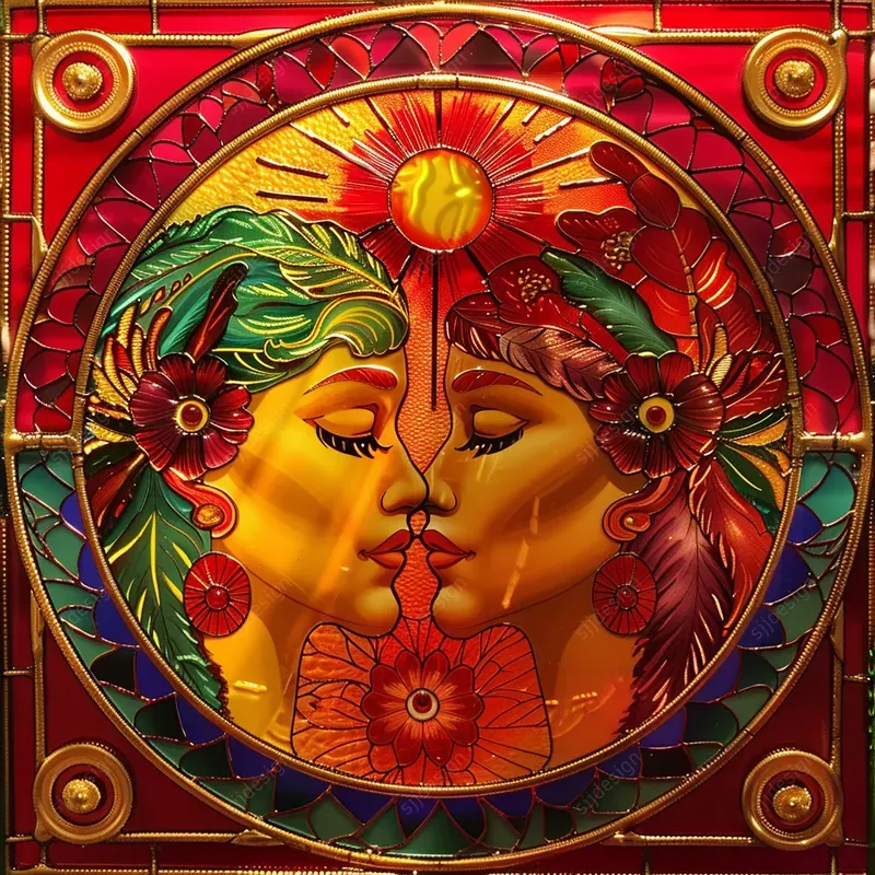 Intricate Sunlit Glass Art