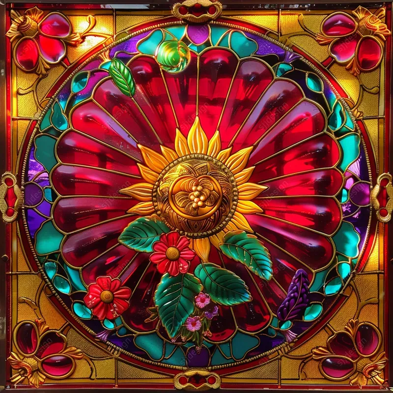 Intricate Sunlit Glass Art