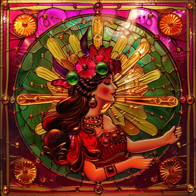 Intricate Sunlit Glass Art