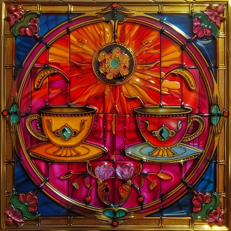 Intricate Sunlit Glass Art
