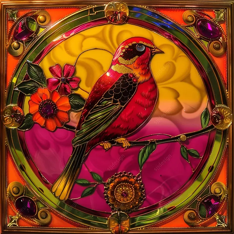 Intricate Sunlit Glass Art