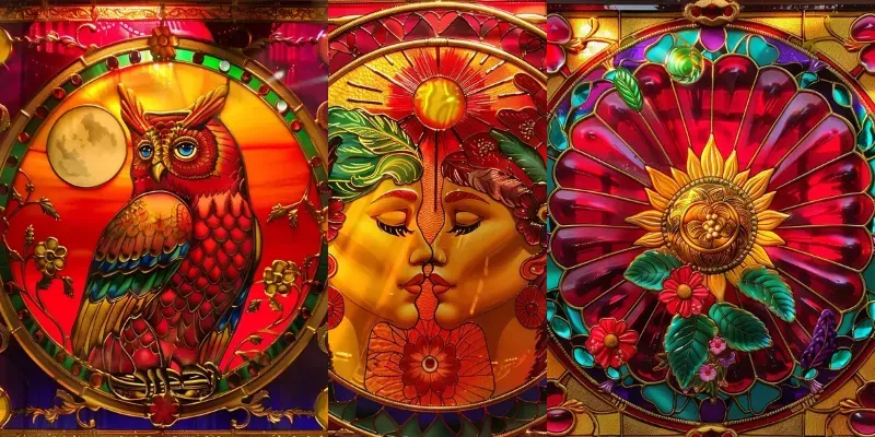 Intricate Sunlit Glass Art generated by undefined