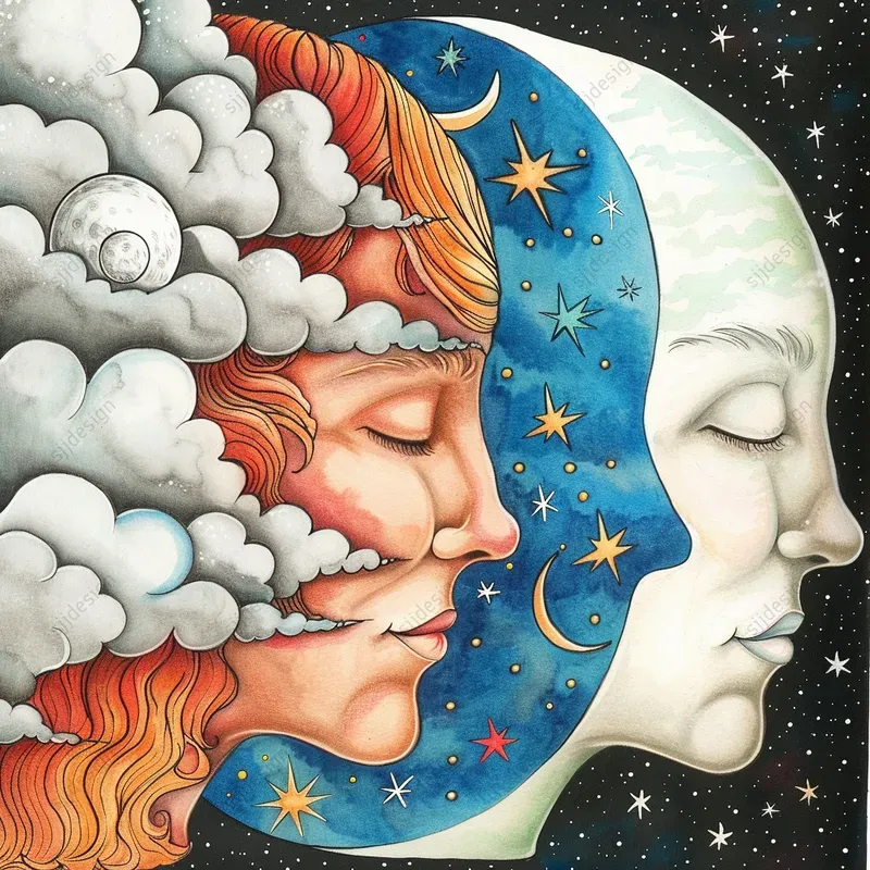 Starry Serene Storybook Art