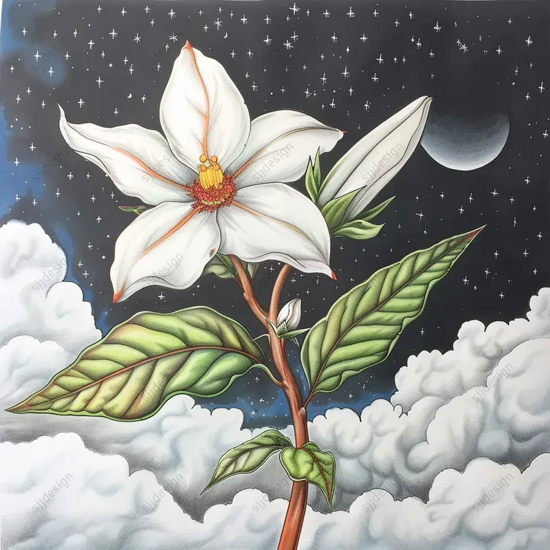 Starry Serene Storybook Art