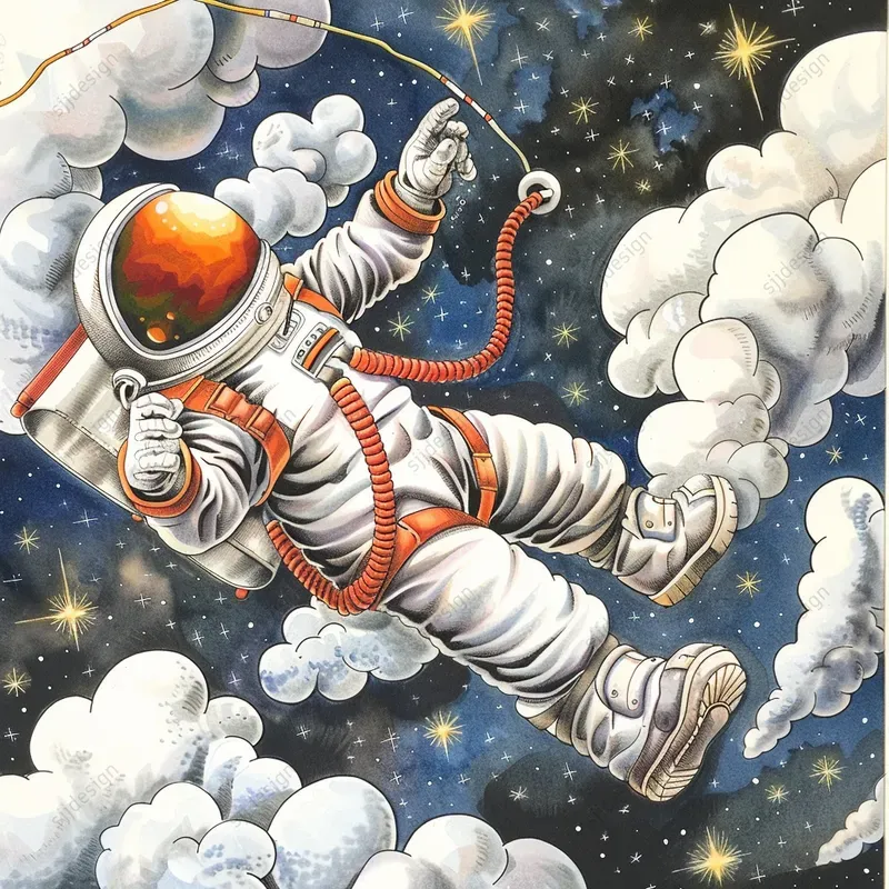 Starry Serene Storybook Art