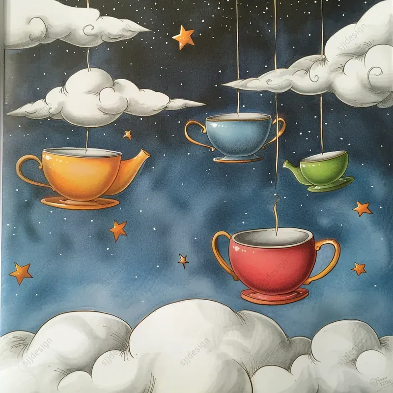 Starry Serene Storybook Art