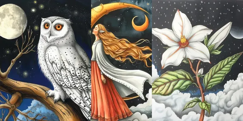 Starry Serene Storybook Art generated by undefined