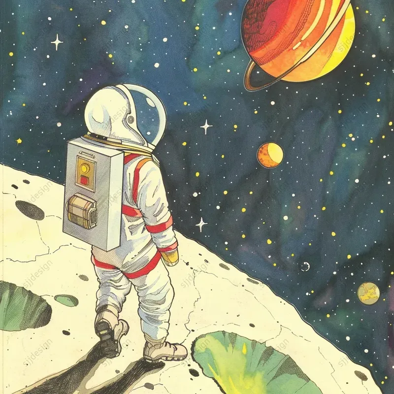 Planetary Vintage Art