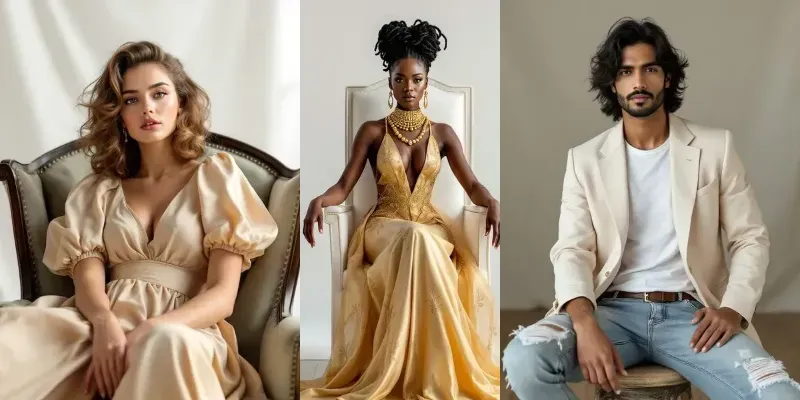 Radiant Elegance Soft Fashion Portraits generated by undefined