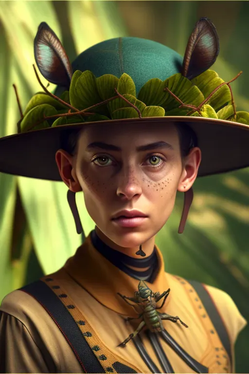 Women Portraits With Insects