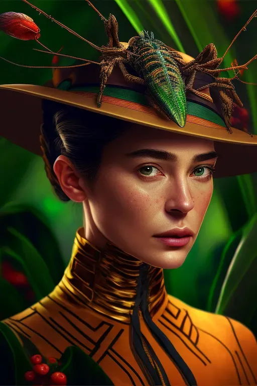Women Portraits With Insects