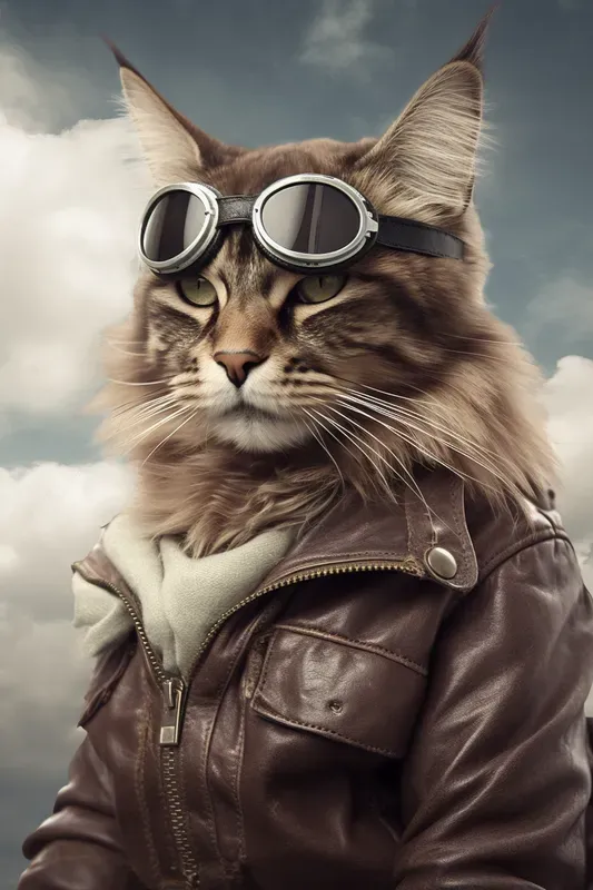 Vintage Aviator Animal Portraits