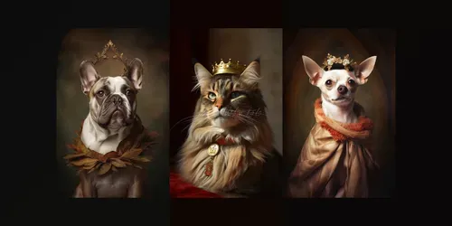 Ancient Greek-inspired Animal Portraits generated by midjourney