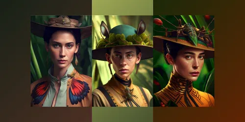 Women Portraits With Insects generated by midjourney