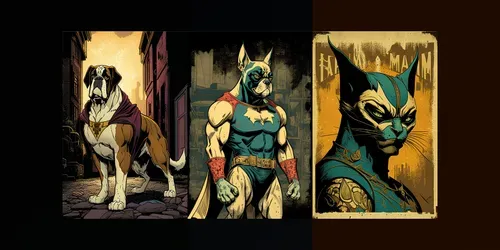 Cartoon Animal Super Villains generated by midjourney