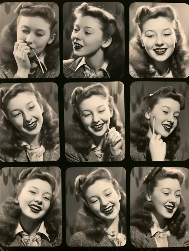 Vintage Black White Photobooth Strips