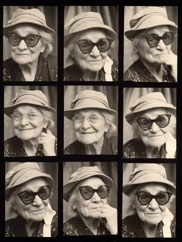 Vintage Black White Photobooth Strips