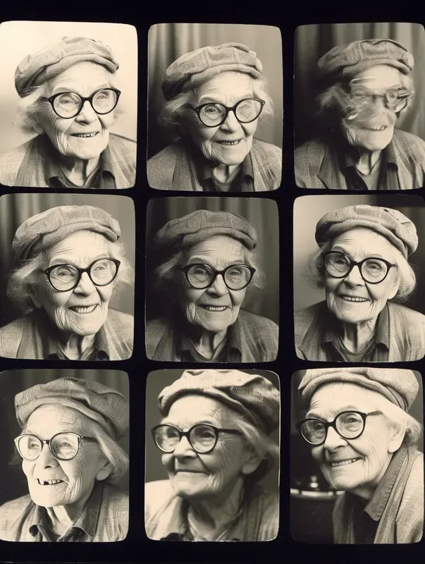 Vintage Black White Photobooth Strips