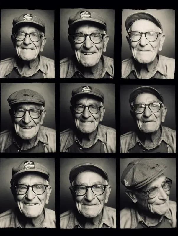 Vintage Black White Photobooth Strips