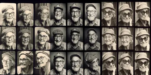 Vintage Black White Photobooth Strips generated by midjourney