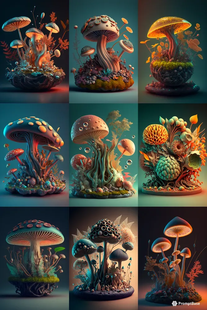Psychedelic Mushroom Displays